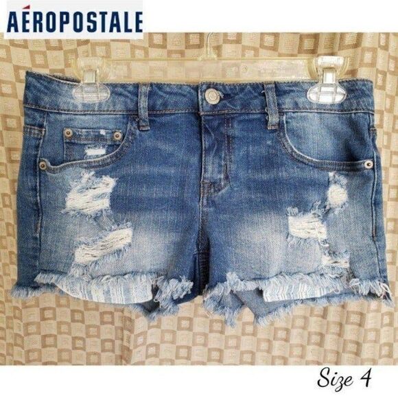 Women's Distressed Jean Shorty Short Frayed Size 4 - Picture 9 of 9